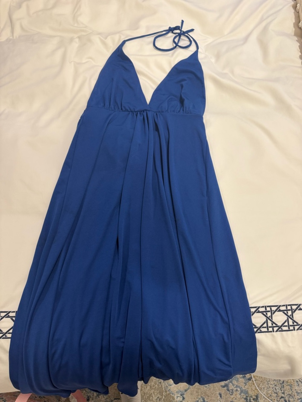 Royal Blue Halter Maxi Dress